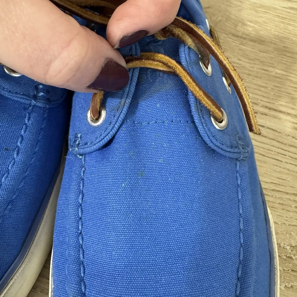 Polo Ralph Lauren Sander P Canvas Boat Shoes Moccasins Colby Blue Mens Size 10 D